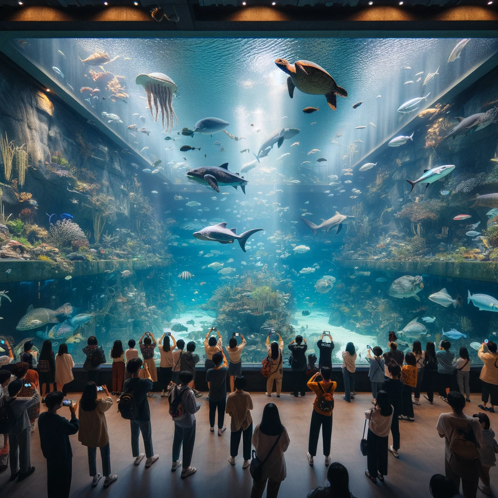釜山水族館是韓國最大的水族館之一,擁有多種海洋生物展示,包括鯊魚隧道和企鵝區,適合家庭旅遊