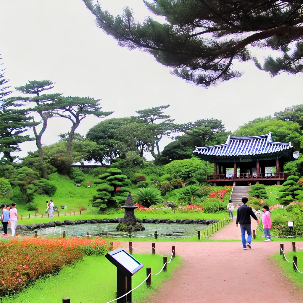 翰林公園是一個綜合性的公園,內有濟州石文化展示、植物園和地下溶洞。這裡的自然景觀和文化展覽交融,是一個適合全家遊玩的好地方