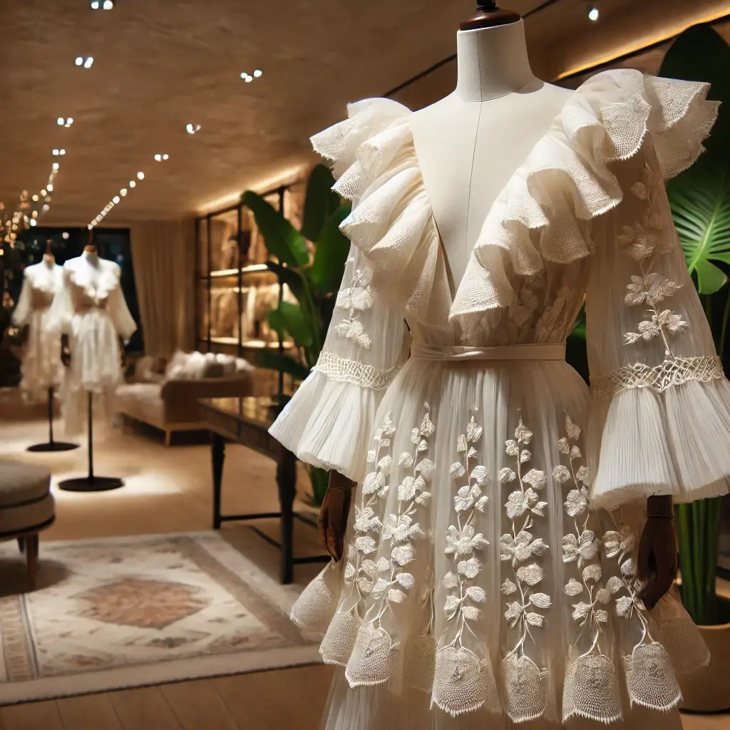 Magali Pascal Patricia 洋裝展現出優雅的流線剪裁與精緻的刺繡細節